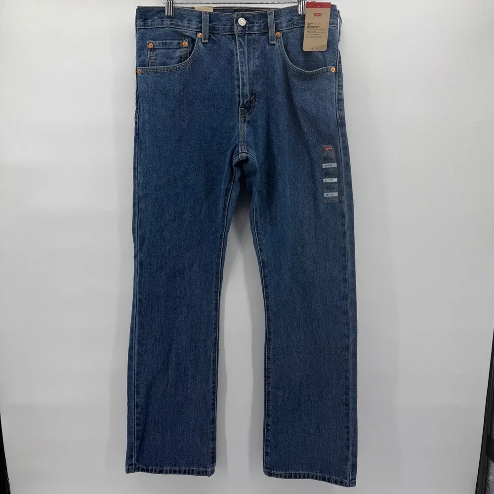 Levi's 517 Bootcut Men Jeans 32x32 Medium Wash Blue NEW Slim Fit Western Cowboy